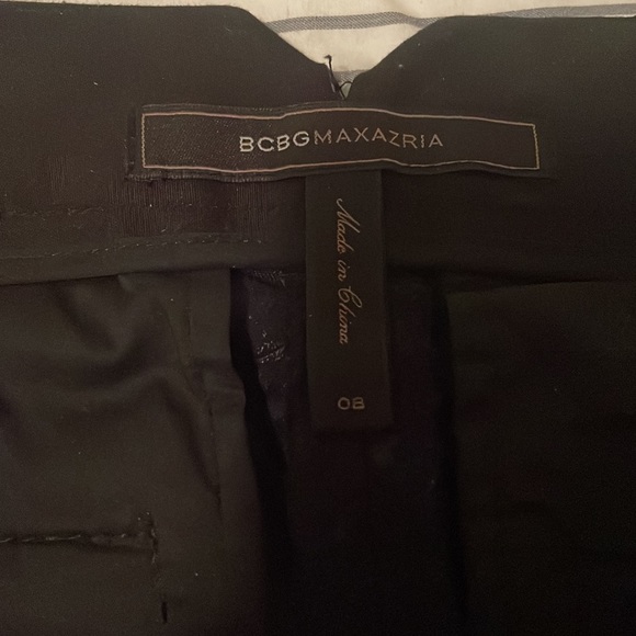 BCBG navy blue & black lace ankle pants Allen size 8 cotton blend - Picture 4 of 9